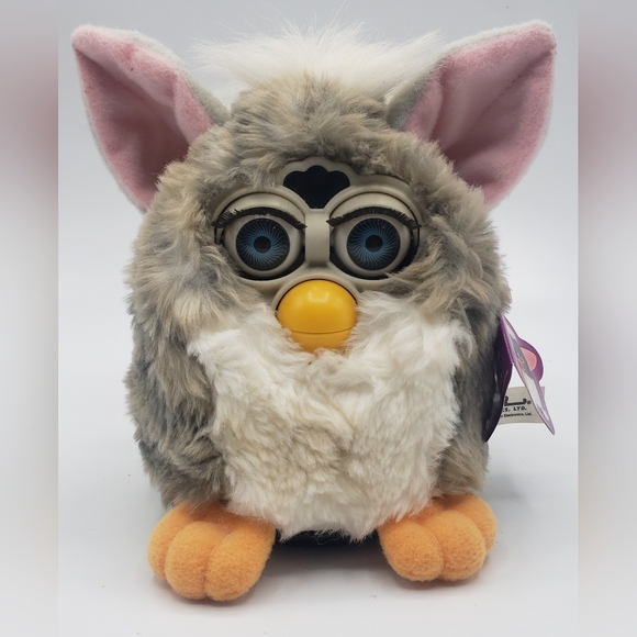 Electronic Gray Furby With Manual NIB Box Rough Hasbro 1999 - Picture 1 of 5